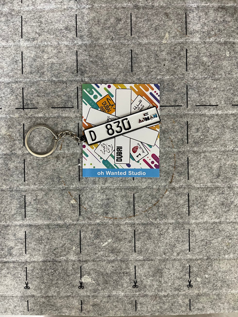 oh, Wanted Studio 3D Car Plate Keychain - Customized, Metal
